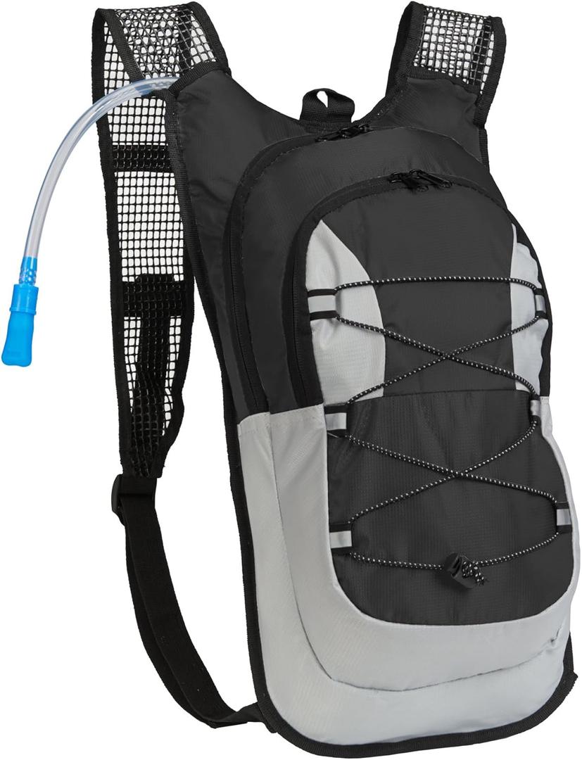 Black Mountain Products Hydration Pack - 2 Liter Water Bladder with Extra Large Storage Compartment