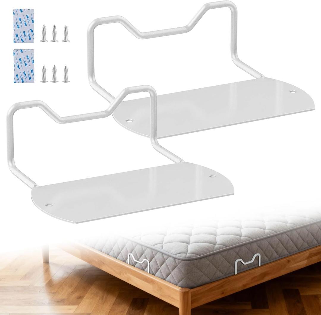 Mattress Slide Stopper,Mattress Retainer Bar to Keep Stabilizer,Stopper to Prevent Sliding Holder in Place,Anti Slip Gripper for Most Soft Bed White-4in(6pcs)