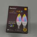 2 Pack E12 LED Light Bulb Work w/Google Siri Alexa Light Bulb 5W Type B Smart Bulb RGBCW 16 Million Color Changing Light Bulb 2.4G WiFi B11 Candelabra Bombillos Work w/Smart Life AvatarControls APP