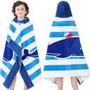 Bavilk Kids Bath Towels, Kids Towel Girls Boys Hooded Beach,Bathroom,Pool Swim Towels 30 × 50 INCH Large Size Ultra Absorbent Cute Cartoon Animal Full Vitality 100% Cotton Wearable Wrap for Child