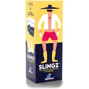 Slingz by Blue Orange Games, Fast and Hilarious Word Card Party Game of Categories for Ages 10 & Up, 2 to 7 Players