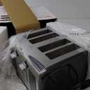 Mecity 4 Slice Toaster with Touch Screen Control, 4 Wide Slots, Stainless Steel Smart Bread Toaster for Bagels, Muffins, Waffles, Dual Control Panel, Timer, Defrost, Reheat, 120V 1650W, Pearl Grey