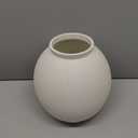 Minimalist White Ceramic Farmhouse Vase, Rustic Design for Home and Living Room Decor, Table, Bathroom, Holiday & Weddings (Ball-White)