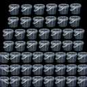 50pack 10oz Slime Containers, 300ml Empty Plastic Storage Jars with Water-Tight Lids and Handle, Mini Storage for DIY Crafts, Candy, Beads, Lotion