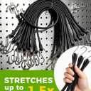 Bungee Cords with Hooks Heavy Duty 10 Pack – EPDM Rubber UV Resistant, Assorted 6 10 15 21 31 Inch, Tarp Straps Tie Down for Truck Cargo, Motorcycle, Luggage, Canopy