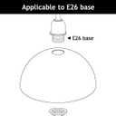 Alabaster White Replacement Glass Shade for Medium Base Socket Floor Lamp, Torchiere Lamp, E26 Base, 1-5/8" Fitter, 12" Diameter x 5.5" Height