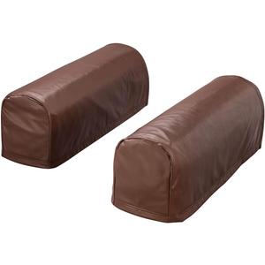 Faux Leather Arm Rest Covers, Set of 2 (Brown)