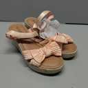 Ruiee Wide Width Wedge Sandals for Women, Ankle Strap Cute Bowknot Open Toe Summer Shoes Platform Espadrille Wedge Dressy Women Sandals.259001 Nude Size 11