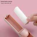 Travel Lint Roller Mini, Cute Bear Resuable Lint Rollers for Pet Hair Extra Sticky, Washable Cat Dog Hair Remover for Cloth, Car, Furniture (White)