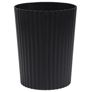 JiatuA Small Trash Can Plastic Wastebasket Round Garbage Container Bin for Bathroom, Kitchen, Bedroom, Home Office, College Dorm, Black (1.8 Gallons)