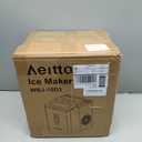 Aeitto Ice Makers Countertop, 9 Ice Cubes Release in 6 Mins, 26Lbs/24H, 2 Sizes of Bullet Ice Machine,Self-Cleaning Portable Ice Maker with Ice Scoop and Basket for Home Kitchen Office Bar RV, Black