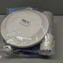 2 x 144pcs Blue Graduation Party Supplies for 24, Blue Graduation Decorations 2026 with 9 Inch Graduation Plates, 7 Inch Dessert Plates, Napkins, Paper Cups, Forks and Knives