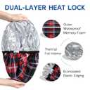 Years calm Shower Cap for Men, Waterproof & Heat-Retaining Hair Treatment Cap – Reusable Men’s Shower Cap with Foil Lining, Elastic Band, for Steam Care, Hair Mask & Oil Conditioning