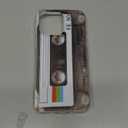 Case for iPhone 15 Pro Max Matte Finish Heavy Duty Soft Back Cover with Reinforced Corners TPU Soft Bumper Retro Cassette Tape Case Compatible with iPhone 15 Pro Max