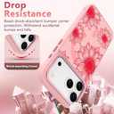 OOK Pink Case Design for iPhone 17 Pro Max Case, Compatible with MagSafe, Cute Sunflower Floral Blooms Design Frosted Shockproof for Women Girls Magnetic Phone Cover - Pink Flower