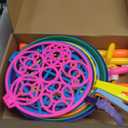 Lenwen 16 Pcs Giant Bubble Wands Kit Big Maker Toy Large Gigantic Bubble Wands with Refill and Tray for Summer School Birthday Outdoor Playtime Fun Activity Party Favors (Various)