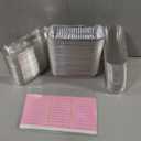 OcePor 50 Pack Mini Loaf Pans With LidsMini Cake Pans With Lids and Spoons6.8oz Bread Loaf Pans DisposableSmall Aluminum Cake Tins,Baking Pans Individual (Pink)