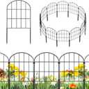KIMAZO 25 Pack Decorative Garden Fence Panels  Metal Arched Fencing Dog Fence No-Dig Animal Barrier Fence Rustproof Garden Edging for Yard, Patio, Dog Run, Outdoor Decor Landscape & Flower Bed (27.08 ft(L) X 24 in(H) ,25 pack)