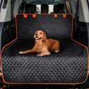 MIXJOY SUV Cargo Liner for Dogs, Waterproof Cargo Liner for SUV, Pet Dog Cargo Cover Mat with Bumper Flap Protector, Nonslip Car Trunk Mat for Sedans Vans, Universal Fit (90" L x 55" W)