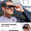 ROCKBROS Polarized Fit Over Glasses Sunglasses Wrap Around UV400, Medium