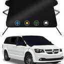 Windshield Snow Covers for Dodge Caravan Mini Van 2010-2020,2-Layer Oxford Fabric Front Windshield Cover Windproof Winter Frost and Ice Removal Hail Protector,Winter Shield Car Accessories(78"x47")