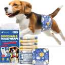 Pet Soft Dog Diapers Male,20 Ct Disposable Male Dog Wraps, Super Absorbent Doggie Belly Band with Wetness Indicator, Leak-Proof Puppy Pampers for Puppy Training, Incontinence, Small