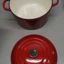 VORRINGARD Enameled Cast Iron Dutch Oven Pot with Lid, for Sourdough Bread Baking, Round Dutch Ovens, 6 Quart, Red