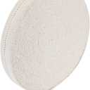 MECCANIXITY Oil Lamp Wick 7/8 Inch Flat Wide 32 Foot Cotton Lanterns Wick with Black Stitch for Kerosene Burner Lighting