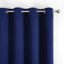 Room Darkening Grommet Thermal Insulated Blackout Window Curtains Panels for Bedroom Set of 1 40x96 Inch Navy Blue