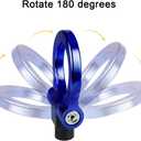 Car Front Bumper Tow Hook, Aluminum Alloy Vehicle Bumper Screw-in Pull Ring, Foldable Automobile Modification Towing Connection Accessories, Universal for SUV, Truck, TrailersBlue