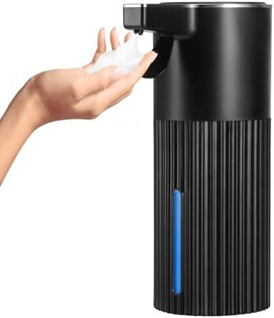 Automatic Soap Dispenser, 13.5 oz/400 ml Touch Automatic Hand Soap Dispenser, Wall Mounted Smart for Bathroom and Kitchen Dish Soap (Black Touch Foam)