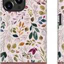 for iPhone 16 Pro Case Cute  Wireless Charging Compatible  Dual-Layer Shockproof Protection with Stylish Wildflower Design  Protective Cover for Women - Custom Vintage Floral