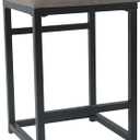 Homepop Home Decor | Modern 24-Inch Counter Stool | Backless Metal Frame Bar Stools Counter Height | Decorative Home Furniture, Brown, K7651.24-F1552