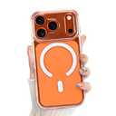 Bonoma for iPhone 17 Pro Case, Crystal Clear Back, Magnetic Support for MagSafe Shockproof Case, High-Duty Protection for Phone Cover -Cystal