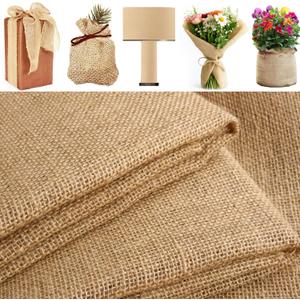 Burlap Fabric Roll 45" x15' | Versatile Material for Plant Cover, Placemats, Tree Wrap, Sackcloth Projects, and Table Runner