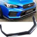 MUCO New Front Bumper Lips Compatible with Subaru WRX STI Sedan 15 16 17 18 19 20 21 22 Car Front Spoiler-Carbon Fiber Look Sport Front Lip - 3pcs