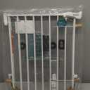 Babelio Baby Gate for Stairs, Kitchen & Doorways, 26-43" W 28" H No Bottom Bar| Easy Installation| One-Handed Operation| Auto-Close| Hardware Mount (Drill Needed) Safety Dog/Pet Gate Indoor (White)