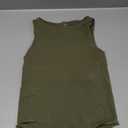 Womens Boat Neck Seamless Tank Tops Sleeveless Double Layering Shirts Basic Going Out Tops Summer Outfits (X-Small, Army Green)