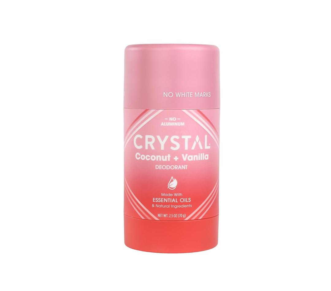 Crystal Magnesium Solid Stick Natural Deodorant, Non-Irritating Aluminum Free Deodorant for Men or Women, Safely and Effectively Fights Odor, Baking Soda Free, Coconut + Vanilla, 2.5 oz (2.5 Ounce (Pack of 1))