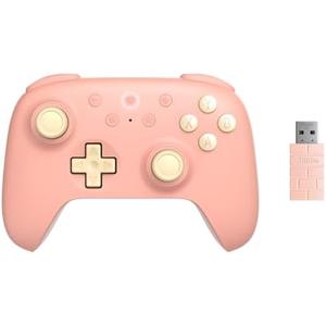 8BitDo Ultimate 2C Wireless Controller for Windows PC and Android, with 1000 Hz Polling Rate, Hall Effect Joysticks and Triggers, and Remappable L4/R4 Bumpers (Peach)