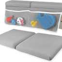 Baby Bath Kneeler and Elbow Rest Pad Set - Non-Slip Quick Dry Bath Kneeling Pad and Bath Elbow Rest Pad with Pockets for Baby Bath Essentials