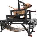 Dog Treadmill with Disc Brake, Resistance Adjustment & Paw-Friendly PE Slatmill - Heavy Duty Dog Treadmill for Large & Medium Dogs, Supports Up to 300 lbs, Easy to Move for Indoor & Outdoor Use