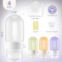 Silicone Clear Travel Bottles for Toiletries,Leak Proof Squeezable Travel Size Containers,TSA-compliant Travel Essentials,2oz,4 Pcs,purple