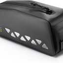 ROCKBROS Top Tube Bike Bag Waterproof Bike Frame Bag Lightweight Buckle Lock Design TPU Material Top Tube Bag Easy Install Cycling Top Tube Front Frame Pack 1L Capacity (Black)