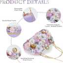 Fecialy Flower Clutch Purse Women 3D Floral Evening Handbags Chain Strap Shoulder Bag for Formal Party Bride Wedding