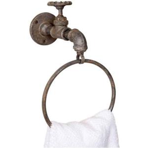 Industrial Water Spigot Towel Ring