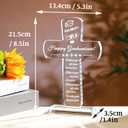 Movdyka Graduation Gifts for Him Her, Crystal Engraved Keepsakes Plaque, Class of 2025 High School College Graduation Gift for Women Men Female Masters Degree Phd Graduate Decor (Cross Shape)