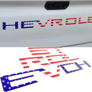 Tailgate Insert Letters Compatible with 2019 2020 2021 2022 2023 3D Emblems with Strong Adhesive American Flag