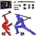 (Pre-Assembled) Dummy13 Magnetic Action Figure Set, Titan 13 T13 Action Figure, Anti-Gravity Style, Magnetic Articulated Figures, Gifts & Children's Day Gifts for Kids (Red+Blue(Boxed))