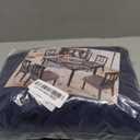 Genina Waterproof Seat Covers for Chairs,Set of 4 Dining Room Chair Seat Covers for Kitchen,Stretch Jacquard Removable Washable Dining Chair Slipcovers Protectors with Rear Covers, Navy Blue